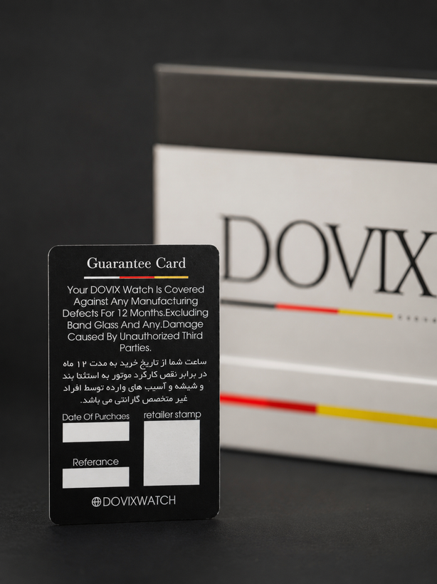 ساعت مردانه بند استیل Dovix صفحه سرمه ای - گالری ساعت